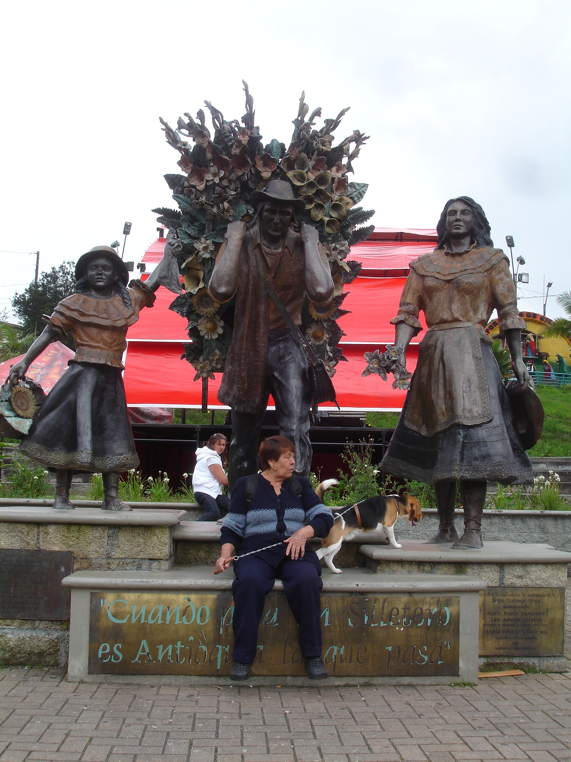 Silletero monument in Santa Elena, Medellín
